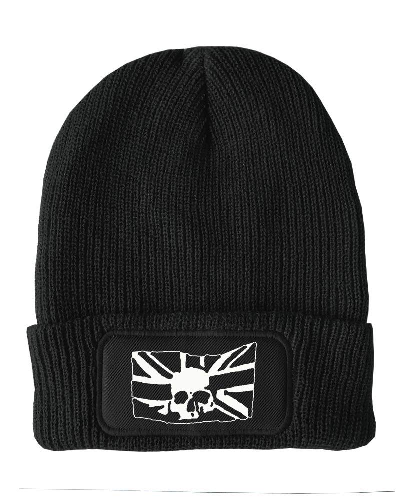 FatCuckoo - Conflict Skull Punk Rock Unisex Winter Thinsulate Beanie Hat Black