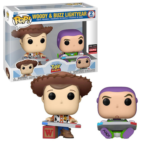 Funko Pop! Disney: Toy Story - Woody & Buzz Lightyear 2-Pack (2024 Limited Edition Entertainment Expo Shared Exclusive)