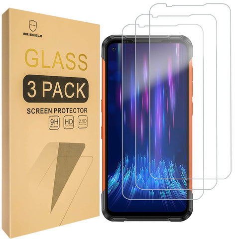 Mr.Shield [3-Pack] Screen Protector For Doogee S97 Pro [Tempered Glass] [Japan Glass with 9H Hardness] Screen Protector with Lifetime Replacement