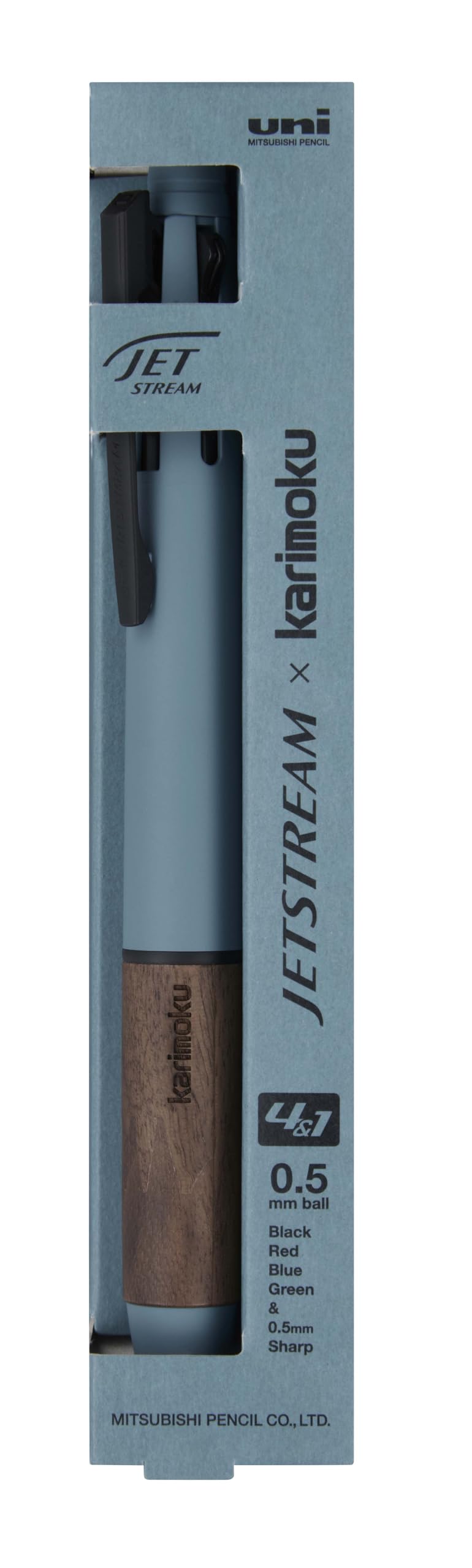 ???? Mitsubishi Pencil MSXE5KF05.71 Multifunction Pen Jet Stream Karimoku 4&1 0.5 Steel Blue