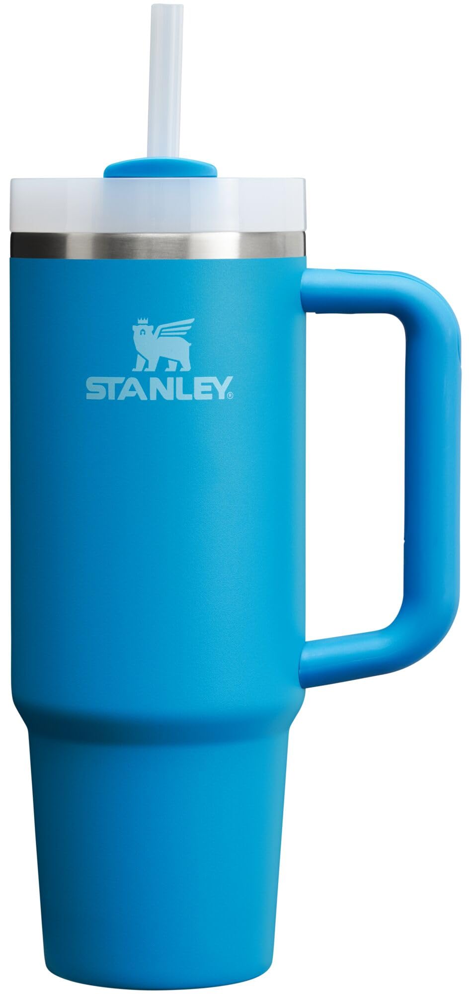 Stanley Quencher H2.0 FlowState Stainless Steel Vacuum Insulated Tumbler with Lid and Straw for Water, Iced Tea or Coffee, Smoothie and More, Azure, 30oz, 10-12551-007