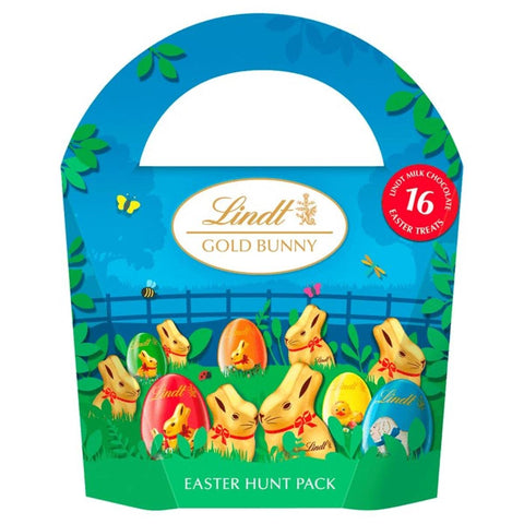 Lindt Gold Bunny Milk Chocolate Hunt Pack, 160g - Easter Gift, Easter Egg Hunt - The Iconic Lindt Gold Bunny, Made of The Finest Lindt Chocolate, Wrapped in Gold Foil