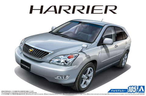 Aoshima Bunka Kyozai 1/24 The Model Car Series No.105 Toyota GSU30W Harrier 350G Premium L Package 2006 Model Car