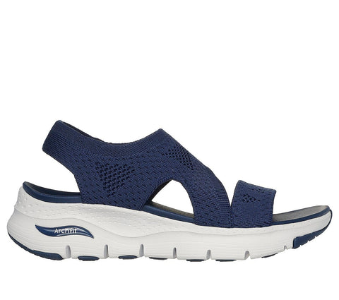Skechers Women's Arch FIT Brightest Day Sandal, Navy, 10