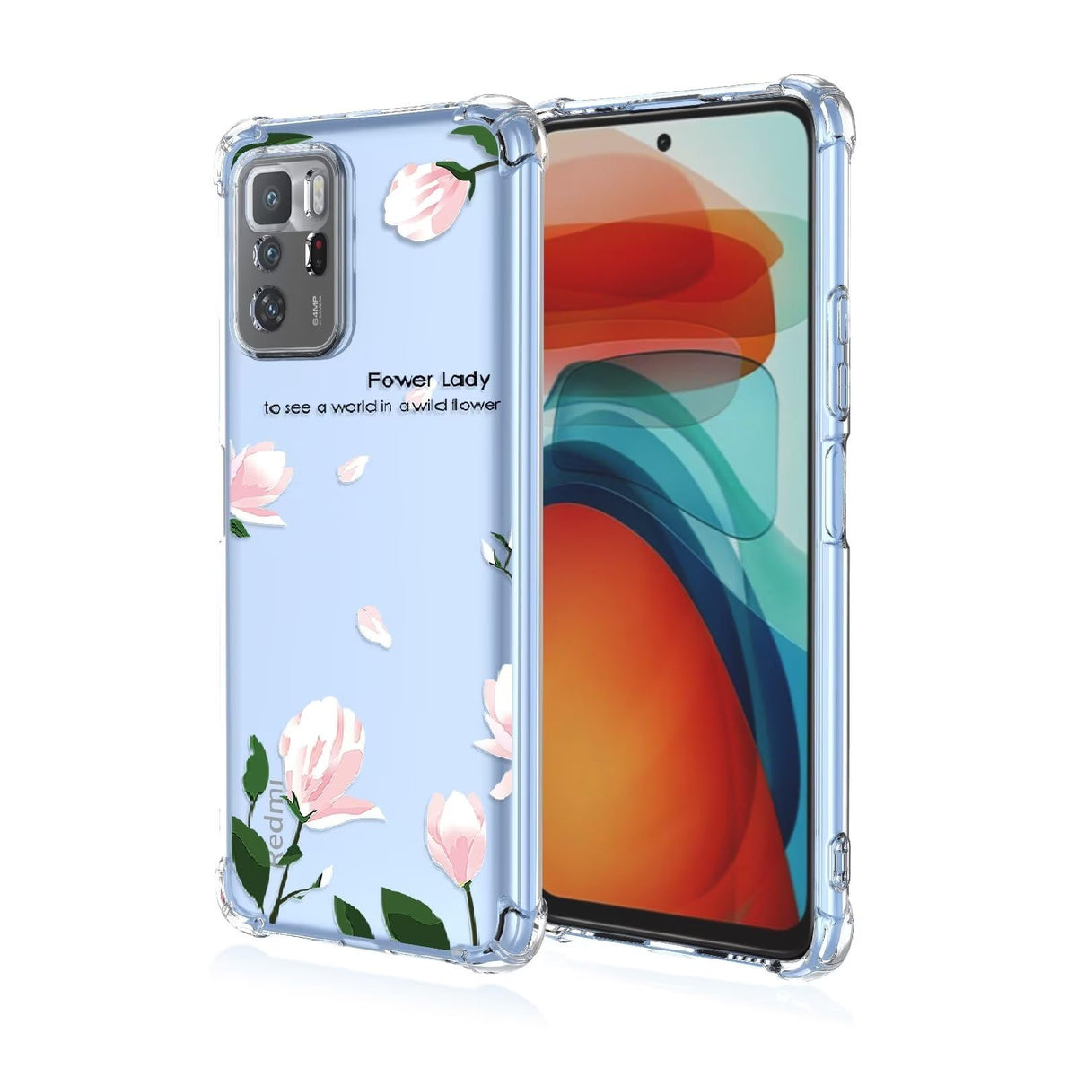 Jeelar for Xiaomi Redmi Note 10 Pro Case,Drop Protection Bumper Cute Cartoon Pattern Suitable for Girls Phone Case-A73