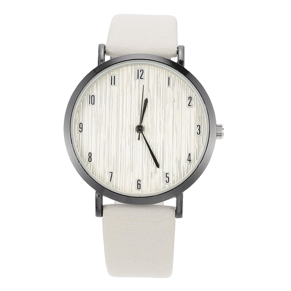 UKCOCO Women Watches: Ladies Leather Strap Watches White Women's Wood Grain Dial Watch Analogue Quartz Watches Fashion Wrist Watch for Women Ladies Girls
