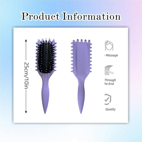 Maxmana Secret Curl Defining Brush, Curly Hair Brush Styling Brush for Detangling, Combing,Shaping and Defining Curls For Women and Men Less Pulling,Reduce Pulling and Curl Separation (Purple)