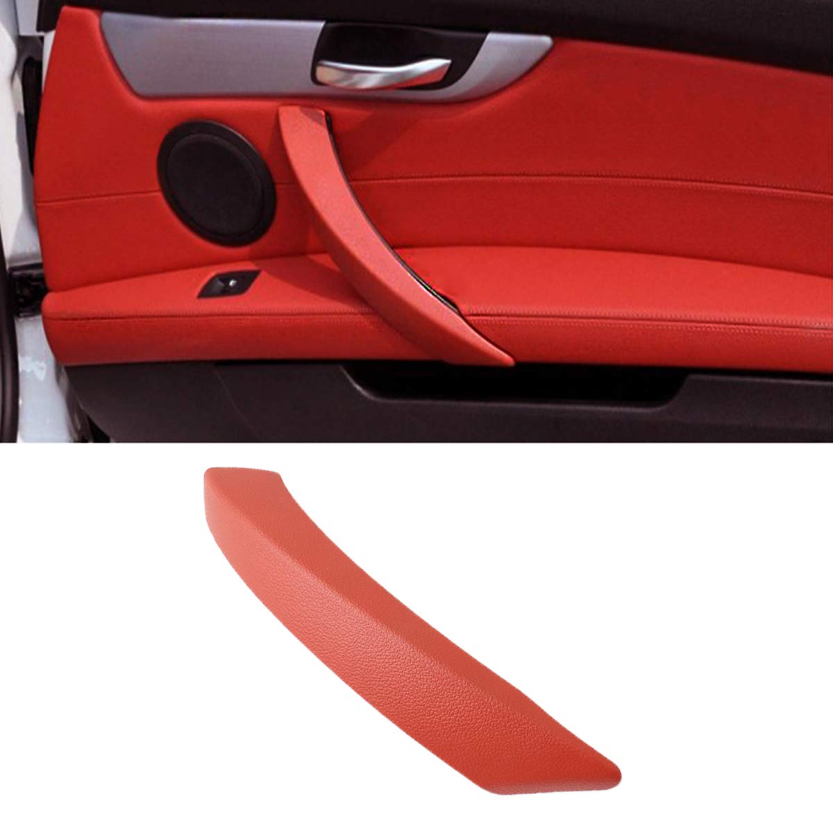 Jaronx for BMW Z4 Door Handle Outer Cover,Passenger Side Door Handle Outer Cover Replacement Door Panel Armrest Handle for BMW Z4 E89 18i/20i/23i/28i/30i/35i/35is, Roadster,2008-2016(Red Wine)