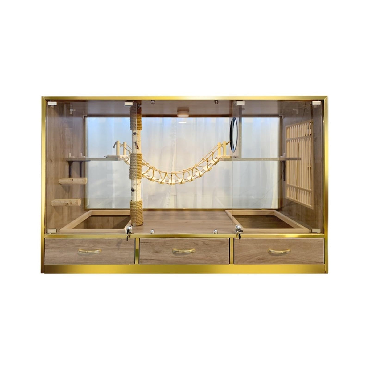 GLigeT Cat Enclosures Cat Cage Villa Extra Large Free Space Home Indoor Wood Cat Luxury Cabinet Cat House Cat Nest Cat Cage