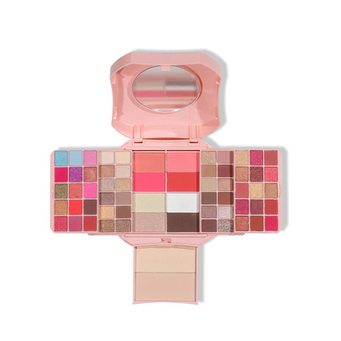 FantasyDay Makeup Eyeshadow Palettes,64 Colors Protable Multifunction Blush Highlighter Contour Palettes with Matte Shimmer Pearl Makeup Effect for Daily Party Makeup - High Pigment Waterproof #6
