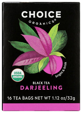 Choice Organics - Organic Darjeeling Tea (6 Pack) - Fair Trade - Compostable - Contains Caffeine - 96 Organic Black Tea Bags