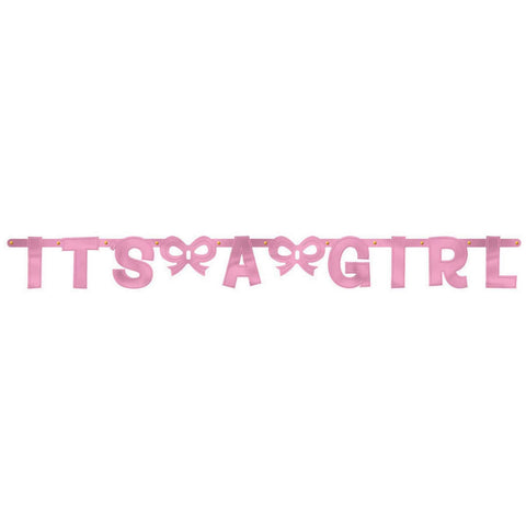 "It's a Girl" Large Foil Letter Banner