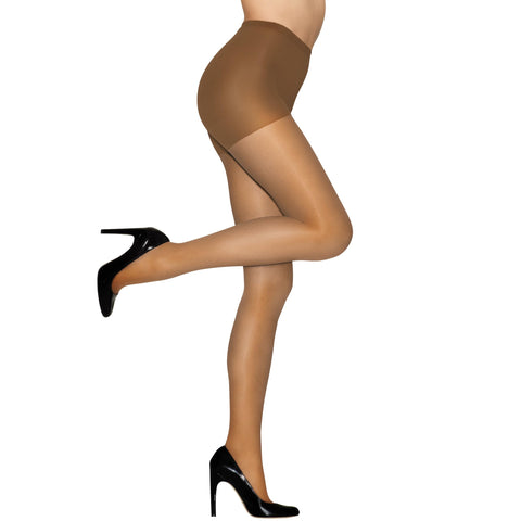 Hanes Women's Alive Control Top Reinforced Toe Sheer Pantyhose, Barely There, A