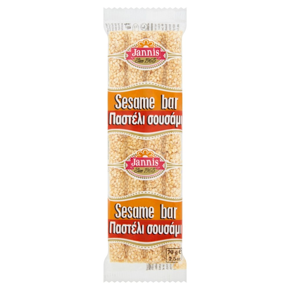 Jannis Greek Pasteli with Honey Sesame Bar Pasteli 70g Gluten Free (1 bar)
