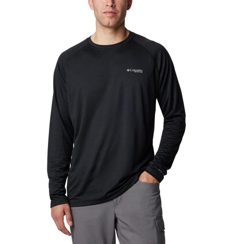 Columbia Men's PFG Solar Stream Long Sleeve, Black, 4X Tall