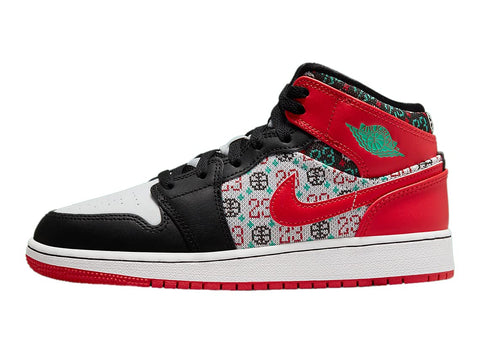 Nike Youth Jordan 1 Mid DM1208 150 Ugly Christmas Sweater - Size 4Y