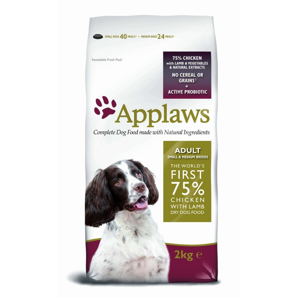 Applaws Complete and Grain Free Dry Dog Food Small/Medium breed Adult Chicken with Lamb 2 kg
