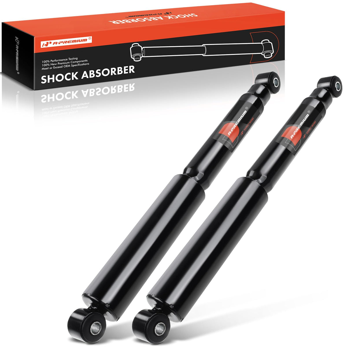 A-Premium Rear Shock Absorbers Compatible with Cadillac Escalade 08-14 & Chevrolet Avalanche 2007-2013, Suburban 1500 2007-2014, Tahoe 2007-2014 & GMC Yukon 2007-2014, Replace# 345073, Set of 2