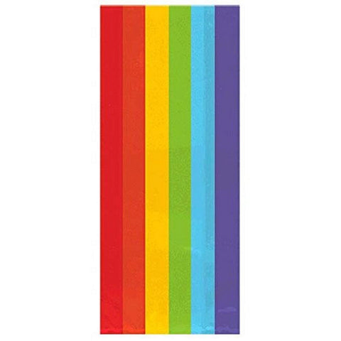 Rainbow Small Cello Party Bags - 9.5" x 4" (25 Pc) - Perfect for Gift Packaging & Event Celebrations