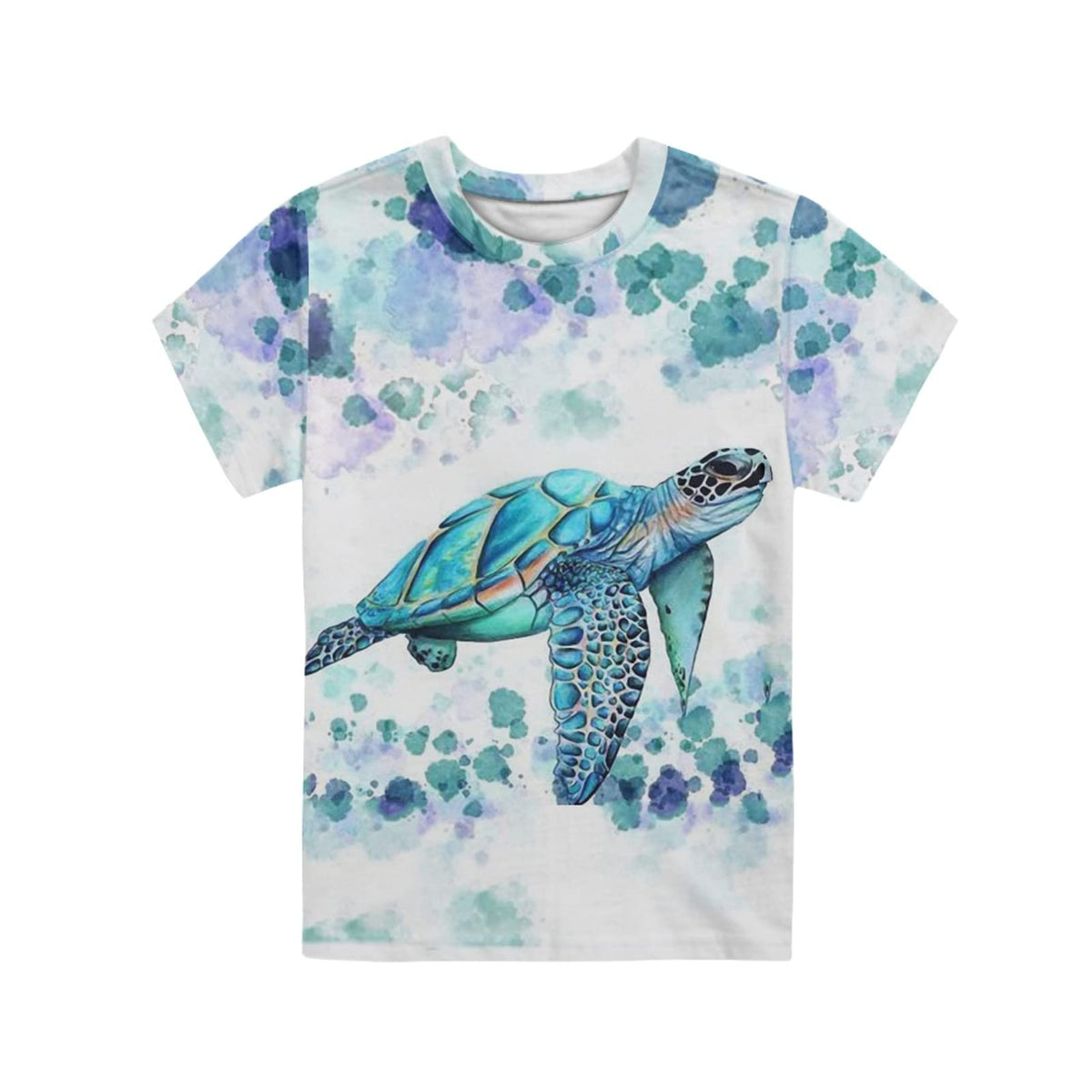 Xhuibop Tie Dye Sea Turtle T Shirts for Kids Size 5-6 Years Short Sleeve Tee Shirt Graphic Teen Girl Cute Clothing Summer Tops for Teen Boys Beach Theme Shirts
