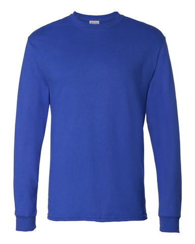 Hanes Men's Essentials Long Sleeve T-shirt Value Pack (2-pack), Deep Royal,X Large