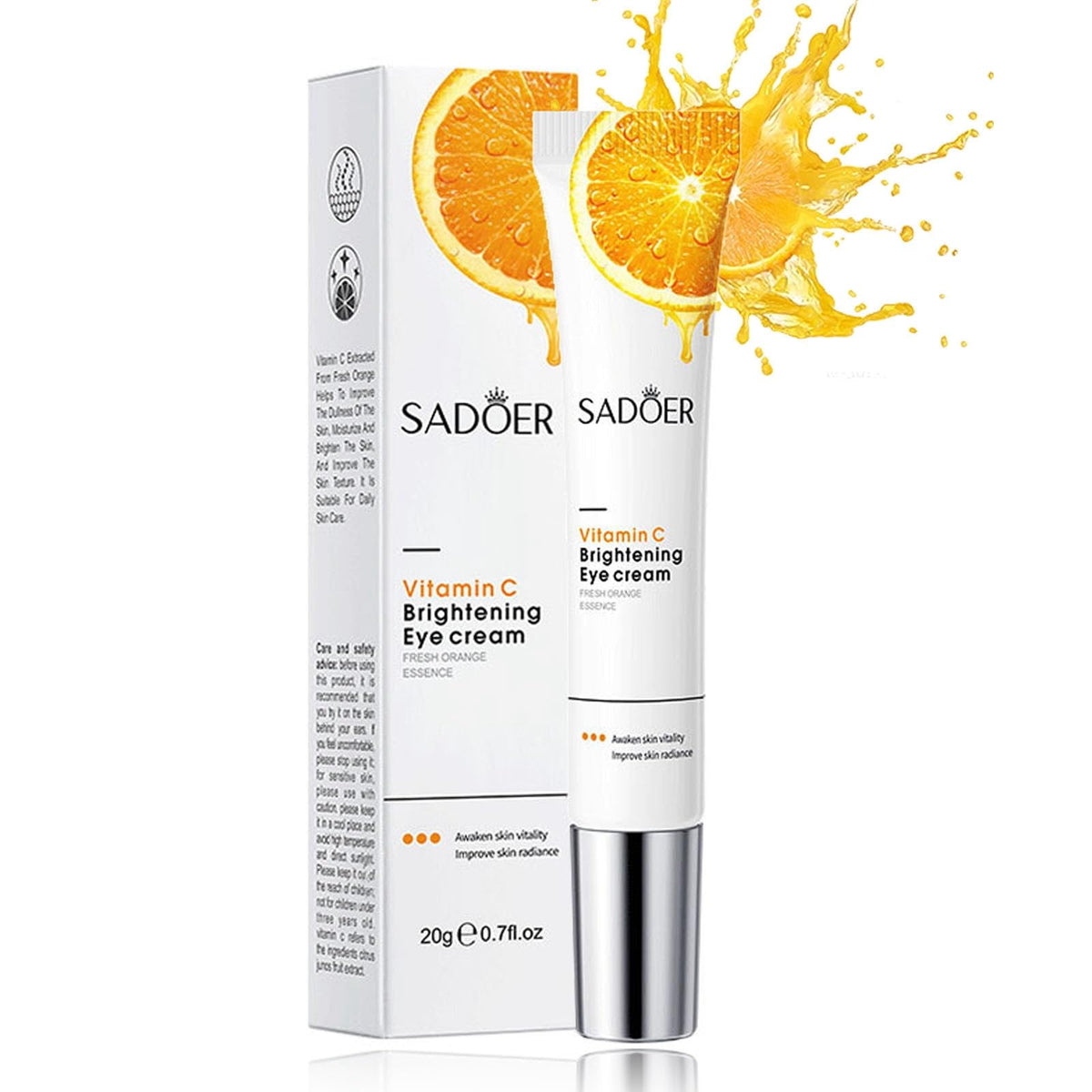 Eye Cream For Dark Circles, Anti Aging Eye Cream With Vitamin C, Hyaluronic-acid & Orange Extract, Under Eye Cream For Puffiness And Bags, Eye Cream For Reduce Fine Lines, Wrinkles & Dark Circles