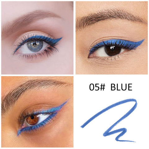 2Pcs Red & Blue Cream Gel Eyeliner Stick, Waterproof & Smudge-resistant, Glides On Easily To Create Any Look, Charcoal matte shimmer, Richly Pigmented and Creamy,Makeup Eye-liners for Women Girls(Red & Blue)