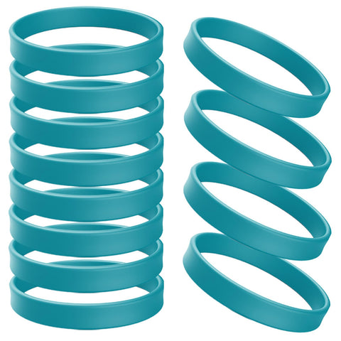 ZIQON Wholesale Rubber Bracelets Solid Color Silicone Wristbands Blank Stretch Silicone Wristbands Colorful Rubber Bracelets for Women Men Gifts, M, whi