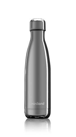 Insulated Bottle Deluxe Collection with Silver Chrome Effect