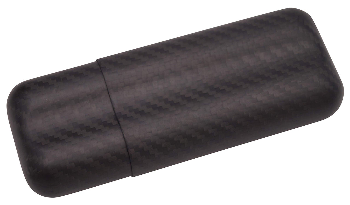 GERMANUS Cigar Case made of real carbon for 2 cigars in black