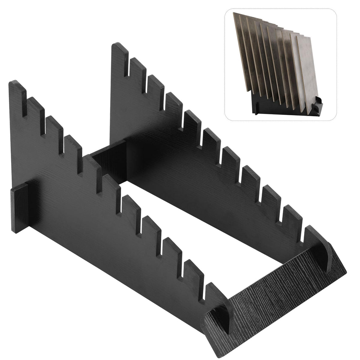 Teenyyou Tile Display Rack 10-Tier Wooden Plate Display Stands Large Tile Sample Storage Rack Floor Standing Porcelain Tile Display Rack Tile Show Shelf Holder for Floor Tile Sample Exhibition