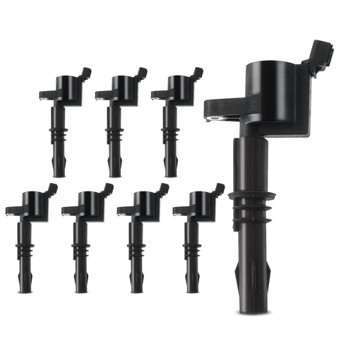 A-Premium 8PCS Ignition Coil Packs Compatible with Ford, Lincoln & Mercury Vehicles - V8 4.6L 5.4L 6.7L 7.3L - Expedition 2008-2014, Explorer 2008-2010, F-Series 2008-2019, Navigator 2008-2014