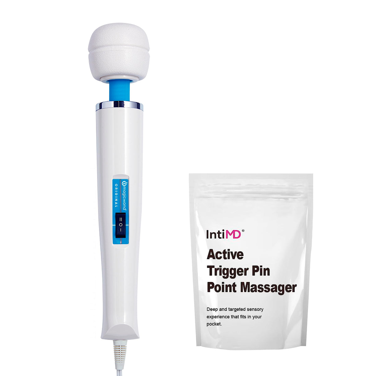 Original Magic Wand by Vibratex with IntiMD Trigger Pin Point Attachment