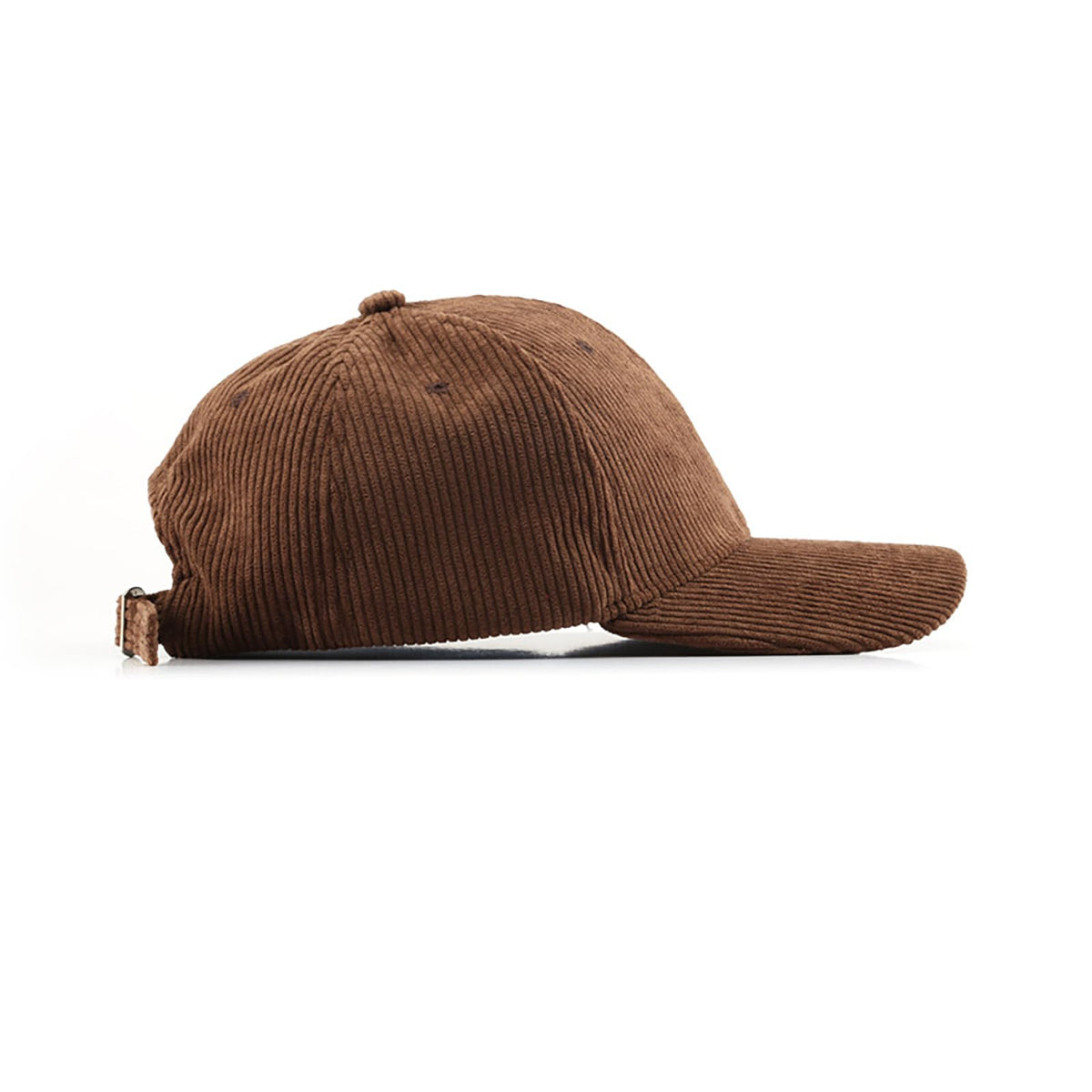 Corduroy Hat Low Profile Solid Color Baseball Caps Sun Hat Adjustable Trucker Cap (Brown)