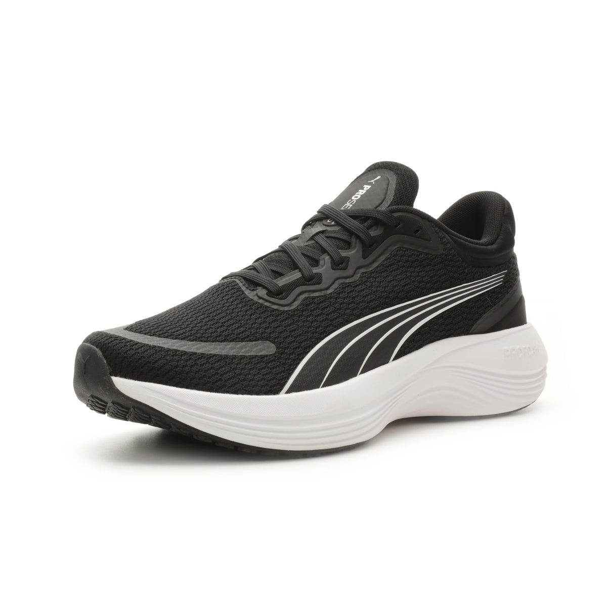 PUMA Mens Scend Pro Running Shoe, PUMA Mens black-PUMA Mens white, 9.5