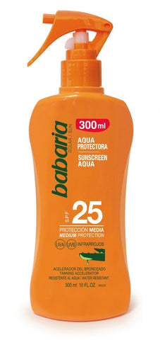 BABARIA Sunscreen Lotion with Aloe Vera, Tanning Accelerator SPF25 - 300ml