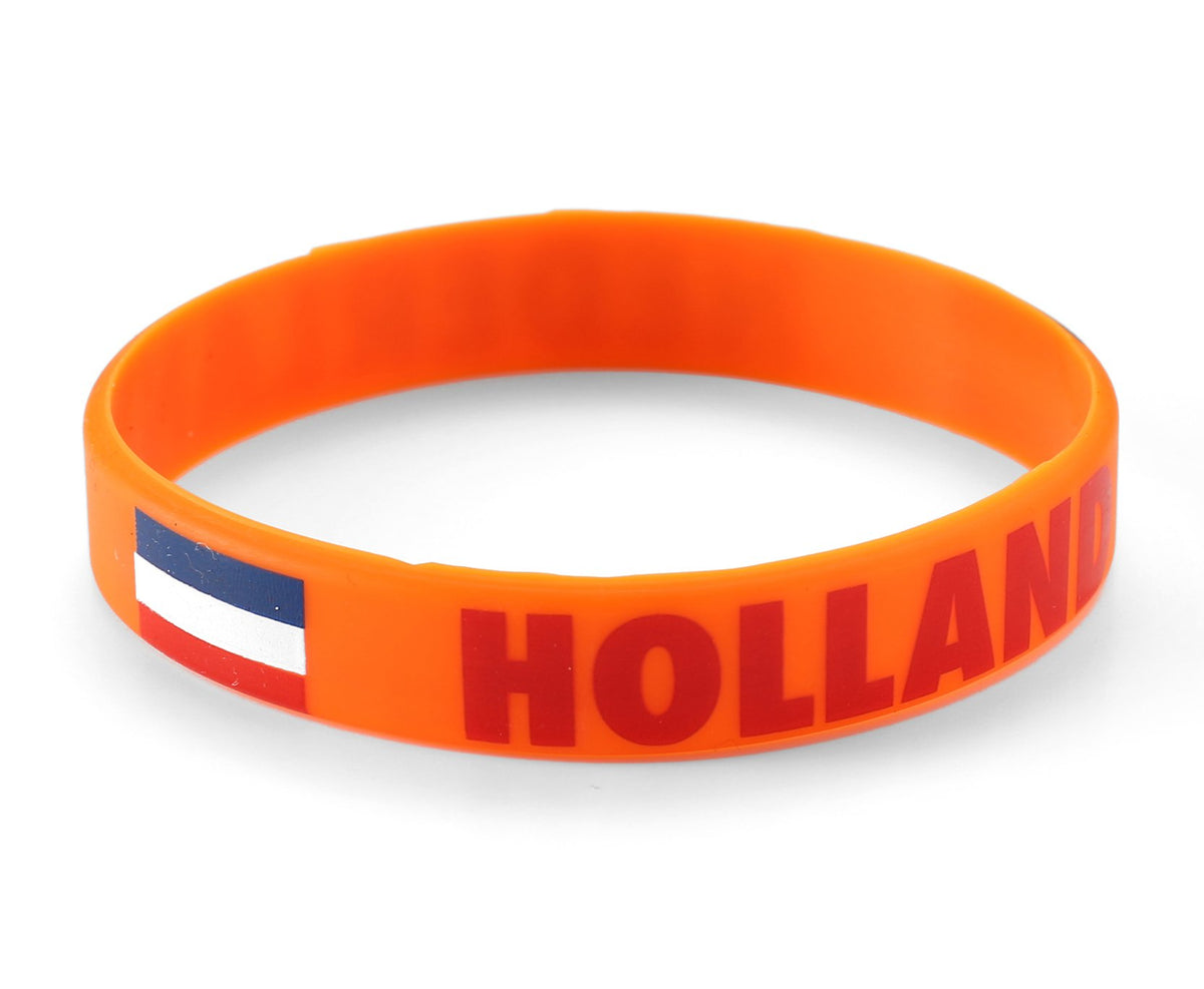 Netherlands Orange World Cup Olympics Silicone Wristband (Pack of 1)