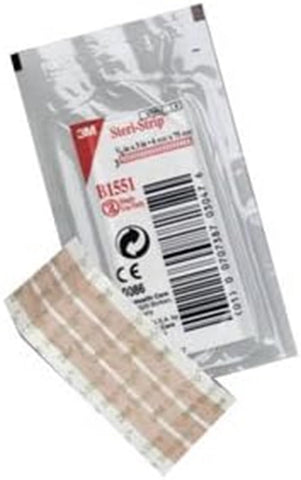 3M Steri-Strip B1551- Blend Tone Skin Closures (Non-Reinforced) - 1/4" x 3" -One 3 Strip Envelope