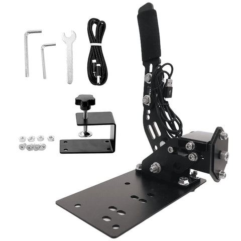 Anman SIM USB Handbrake PRO for PC Windows 14 Bit Professional Gaming Driving Shifter fit Racing Games Logitech G920/G923 Thrustmaster Peripherals/Dirt Rally?with Clamp?