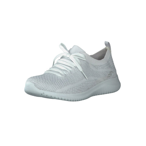 Skechers Golf Women's Ultra Flex Salutations Sneaker, White Silver, 6 UK