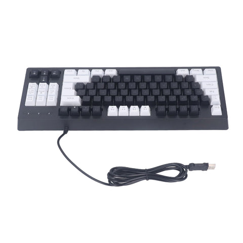 Generic Gaming Keyboard, 87 Keys Mechanical Keyboard for Bedroom for Office (White Black), Generic85ob3athgd-11