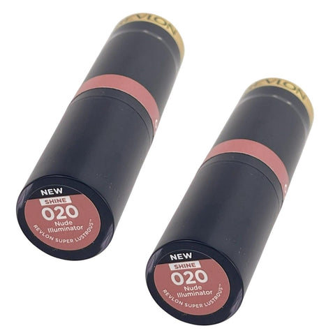 Revlon Pack of 2 Super Lustrous Glass Shine Lipstick, Nude Illuminator 020