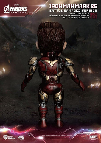 Beast Kingdom Avengers Endgame: Iron Man MK85 (Battle Damage Version) EAA-138 Egg Attack Action Figure, Multicolor