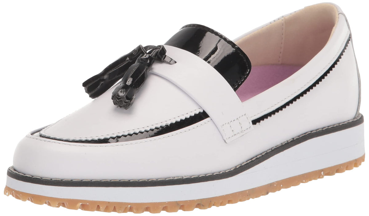 FootJoy Women's FJ Sandy Golf Shoe, White/Black, 11