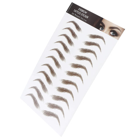 6D Eyebrow Tattoo Sticker Professional Waterproof Eyebrow Transfer Sticker Eyebrow Makeup Tool for Women and Girls (Brown)(BROWN-10)