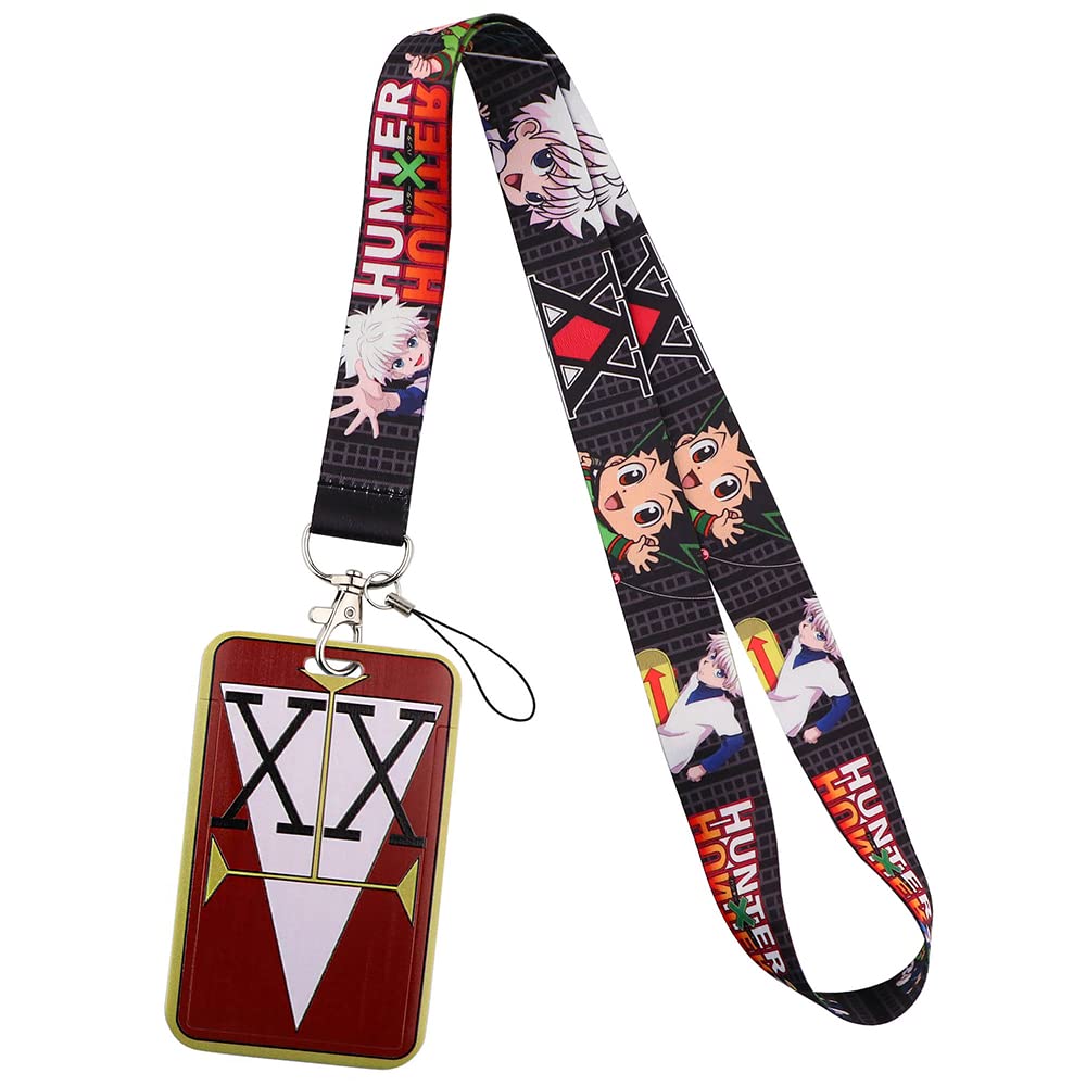 Kivenda Hunter X Hunter Lanyard Keychain with Card Holder - Neck Strap for ID Cards, Badge Holders and Mobile Phones (Style A)
