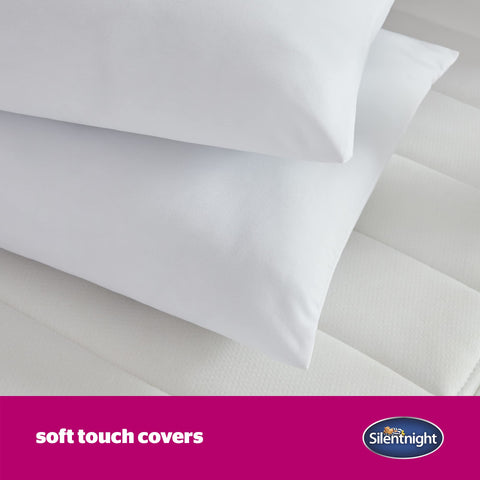 Silentnight Ultrabounce Pillows Pack of 4 - Medium Support Soft Bouncy Hotel Bed Pillows 4 Pack - Hypoallergenic Machine Washable, White