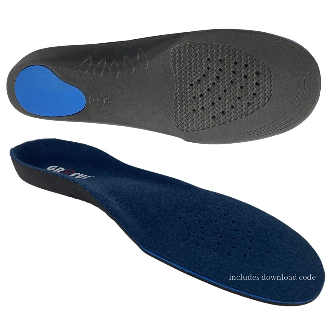 gr8ful® Orthotic Insoles for Plantar Fasciitis + Achilles Tendonitis | Men, Women, Running & Sports | Arch Support for Over Pronation & Flat Foot - Reduce Heel, Knee & Back Pain, 1 Pair Full Length M