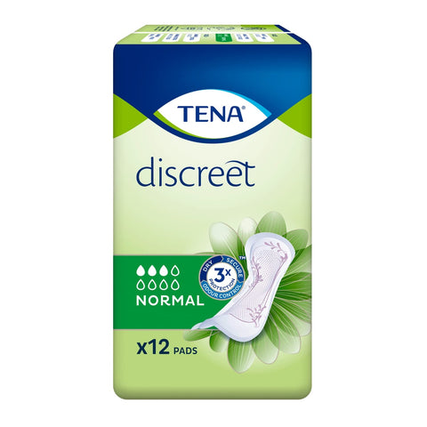 TENA Lady Discreet Incontinence Pads - Normal, Pack of 12 Pieces
