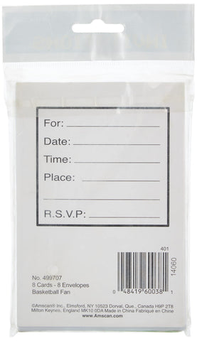 Basketball Fan Folded Party Invitations